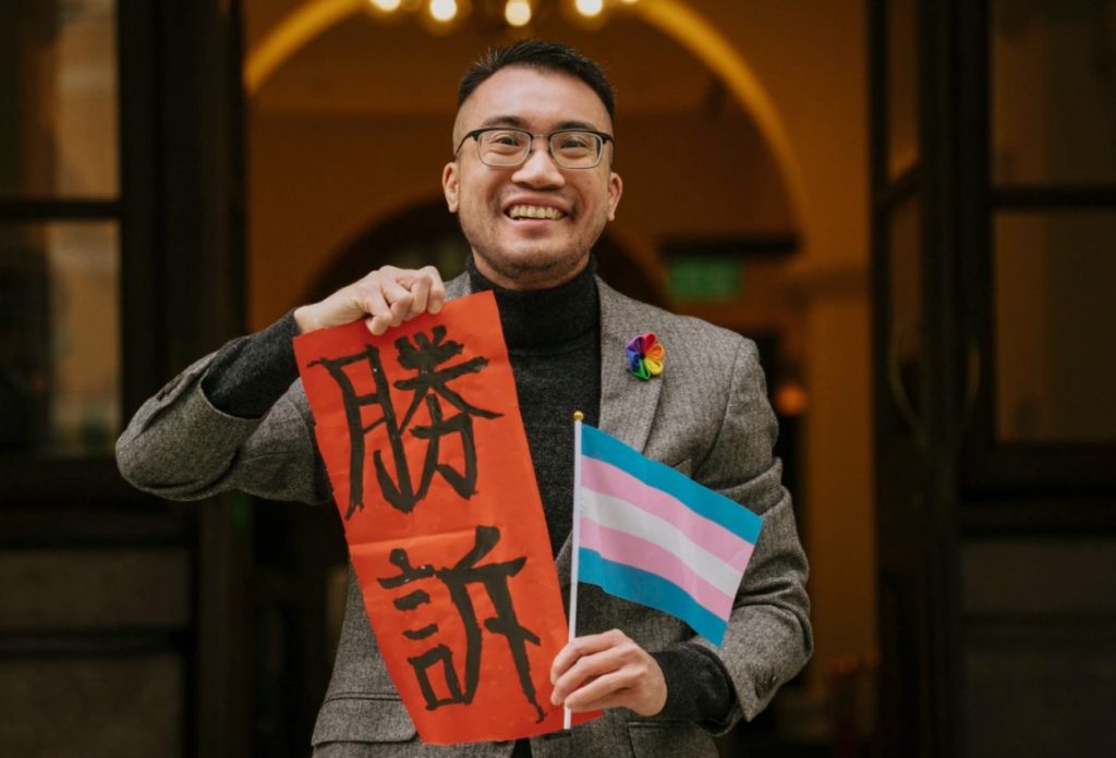 hongkong transznemű aktivista