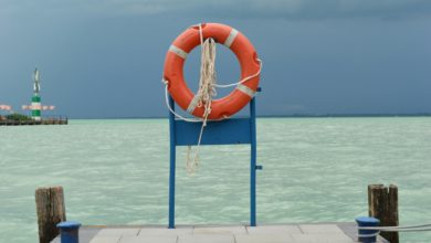 life buoy, swimming, balaton, lake