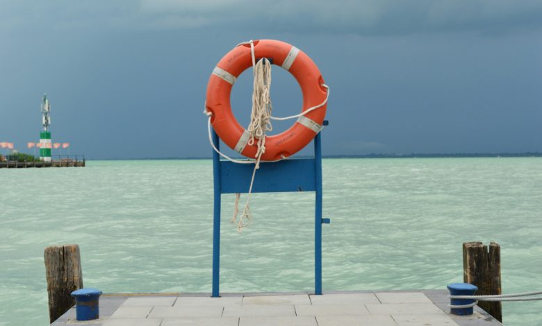 life buoy, swimming, balaton, lake